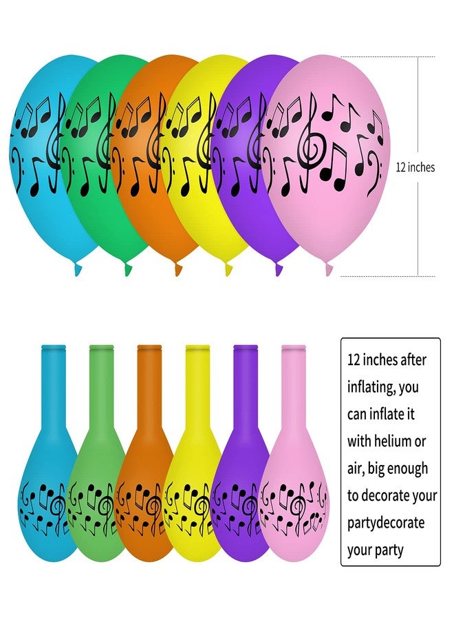 Lecpeting 30 Pcs Music Notes Balloons Colorful Music Birthday Party Decoration Balloons 12 Inches Latex Balloon for Musical Theme Birthday Party Decor Supplies - Image 2
